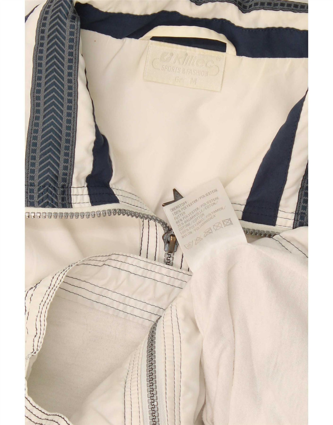Killtec Chaleco para hombre UK 38 Mediano Poliéster a rayas blancas