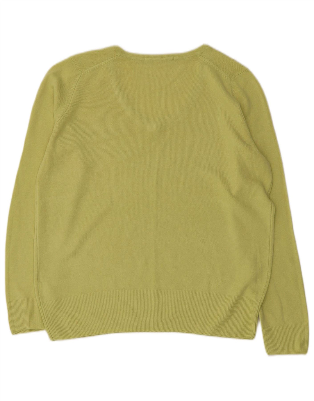 MARKS & SPENCER Suéter tipo jersey de gran tamaño con cuello en V para mujer UK 10 Small Green