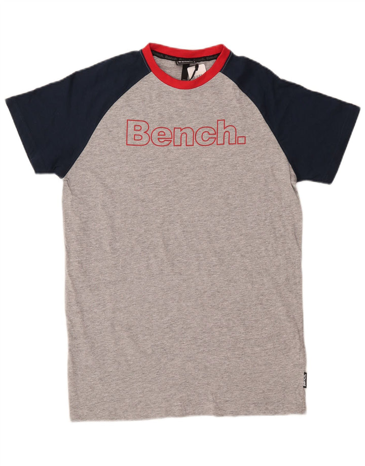 BENCH Camiseta gráfica para niño 12-13 años Gris Colorblock Algodón