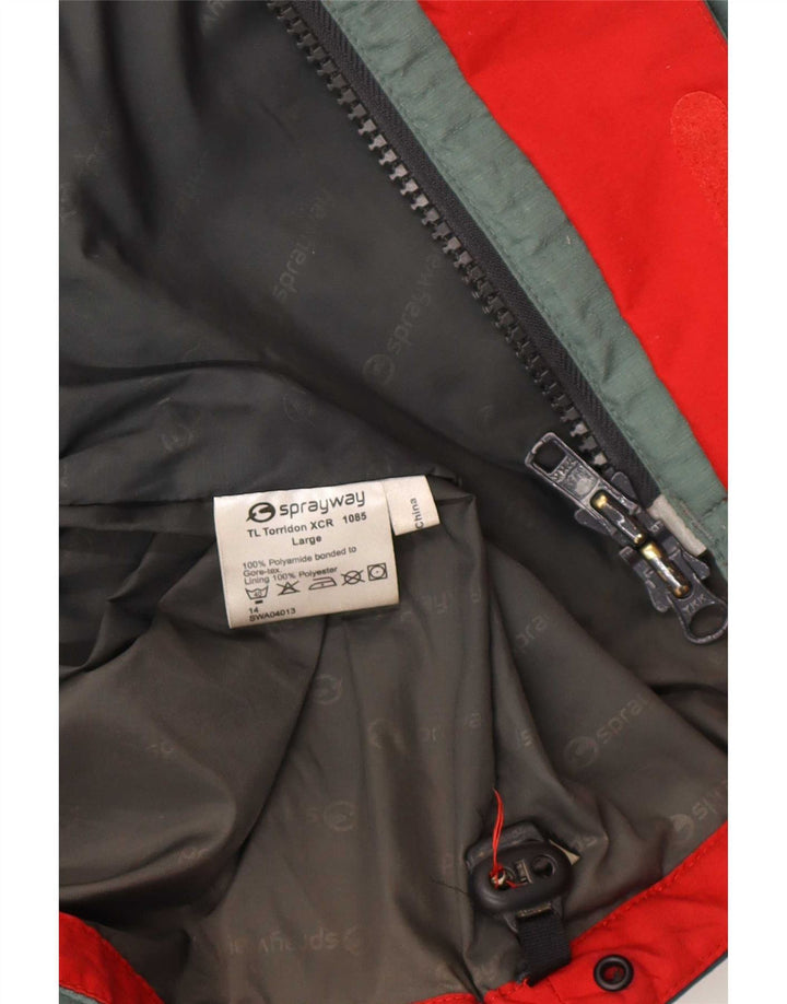 Sprayway Chaqueta impermeable Gore-Tex para hombre Reino Unido 40 Grande Verde Colorblock Poliamida
