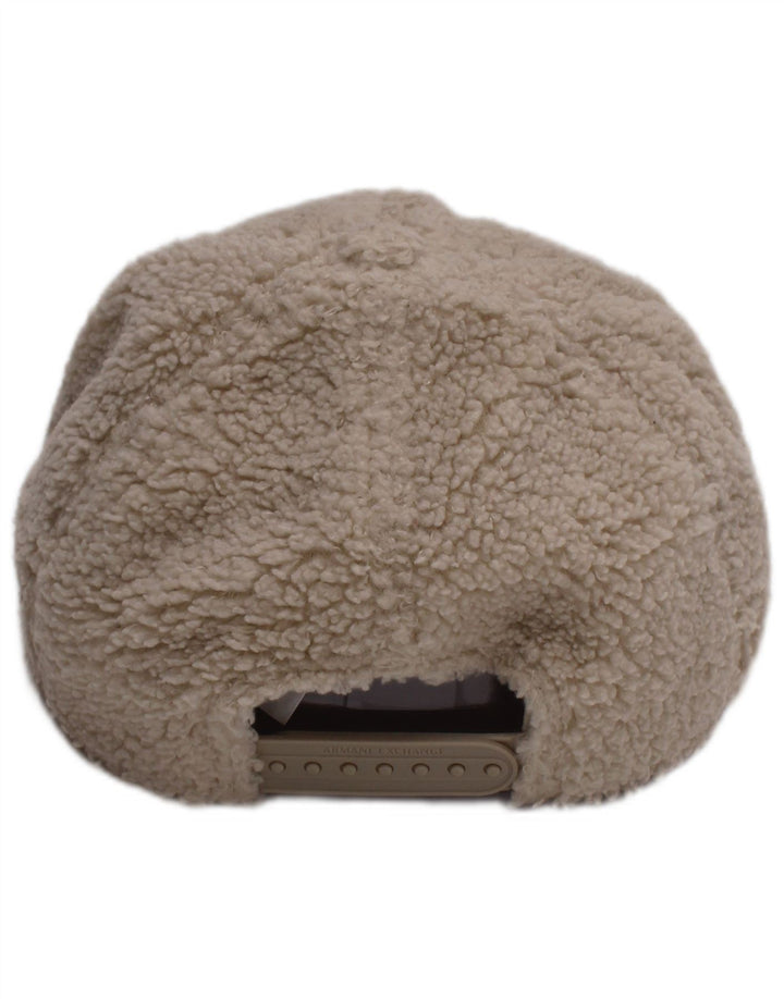 Armani Exchange Gorra de béisbol de forro polar para hombre Talla única Poliéster blanco roto