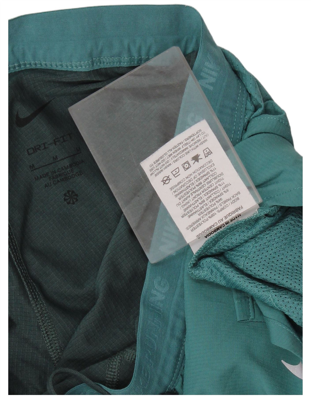 NIKE Pantalones cortos deportivos Dri Fit Graphic para mujer UK 40 Poliéster verde medio