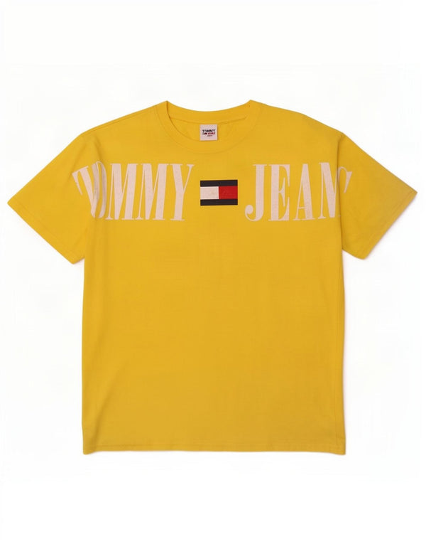 Tommy Hilfiger Camiseta gráfica para hombre Top Algodón amarillo medio