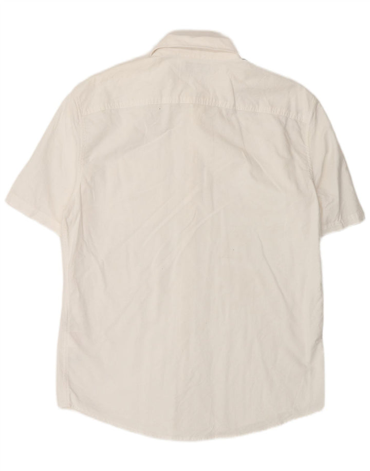 Jack Wills Camisa Slim Fit De Manga Corta Para Hombre Algodón Blanco Mediano