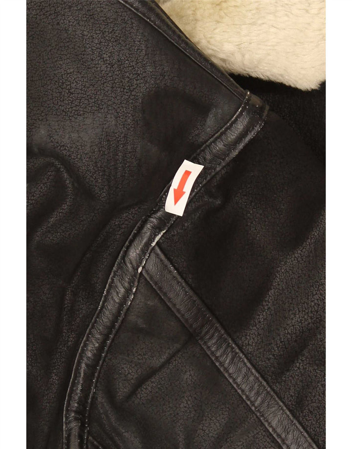 Conbipel Chaqueta de piel de oveja para hombre UK 42 XL Cuero negro