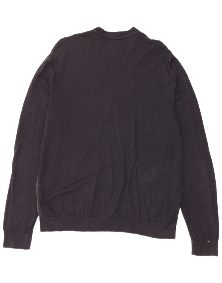 Marks & Spencer - Cárdigan de corte entallado para hombre, talla grande, azul marino