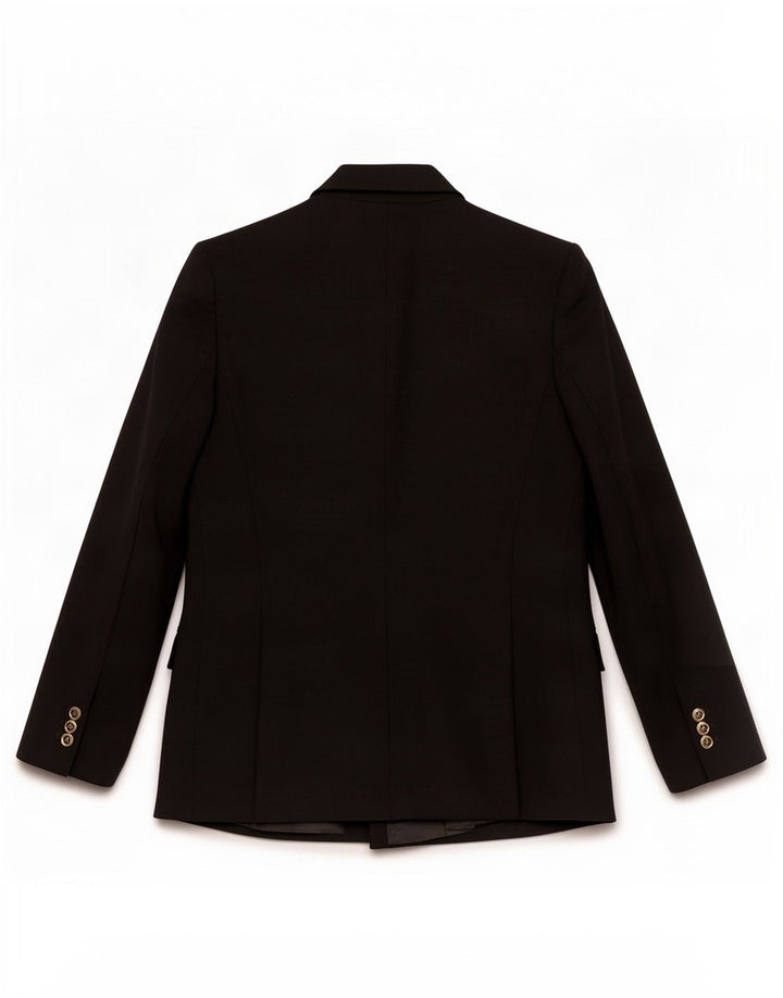 Zara Chaqueta Blazer De Doble Botonadura Para Mujer UK 44 Grande Poliéster Negro