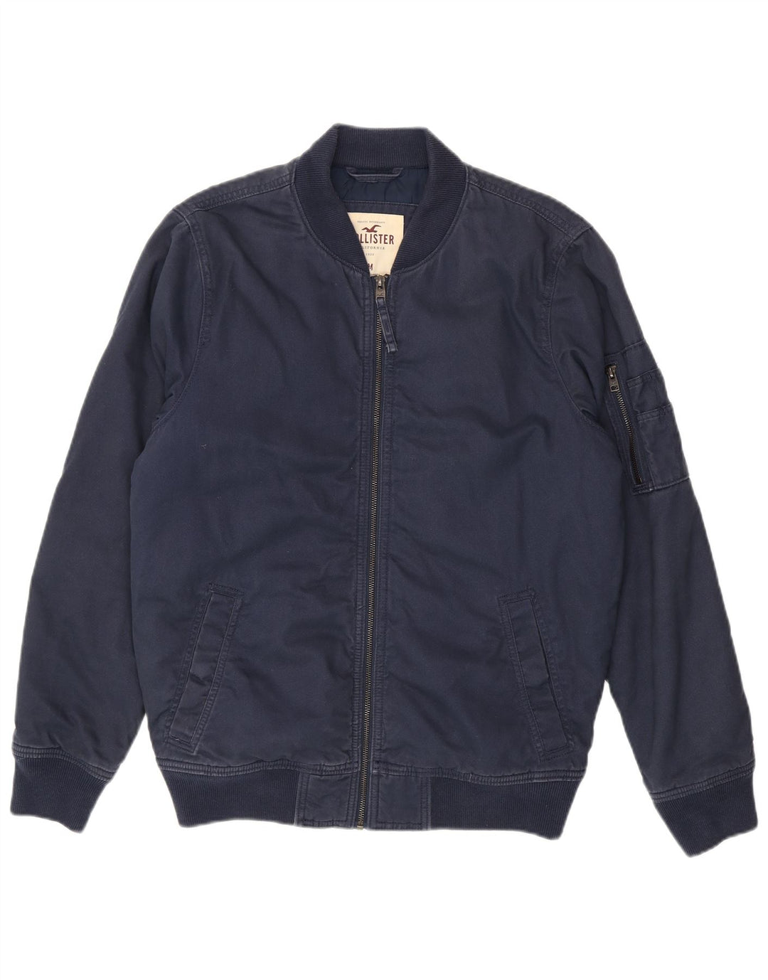 Hollister Chaqueta Bomber para Hombre UK 38 Mediana Azul Marino Algodón