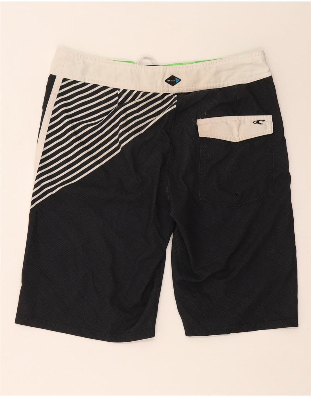 O'Neill Mens Graphic Bañador Shorts Mediano Poliéster A Rayas Negro