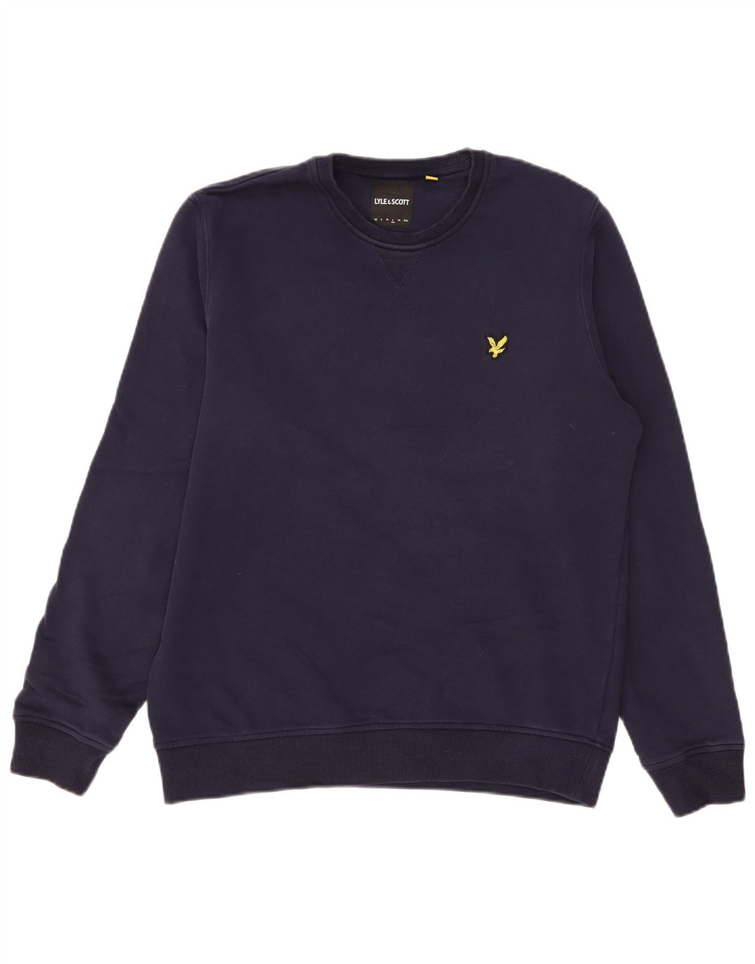 Lyle & Scott Hombre Sudadera Jumper Grande Azul Marino Algodón