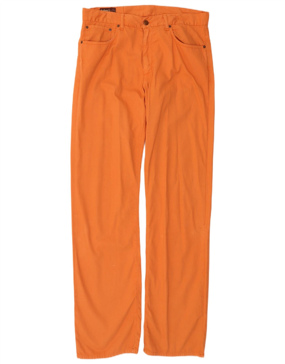 MARLBORO CLASSICS Pantalones casuales rectos para mujer W34 L34 Algodón naranja