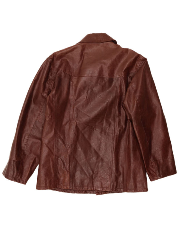 Spectra Chaqueta de cuero para hombre UK 42 XL Marrón