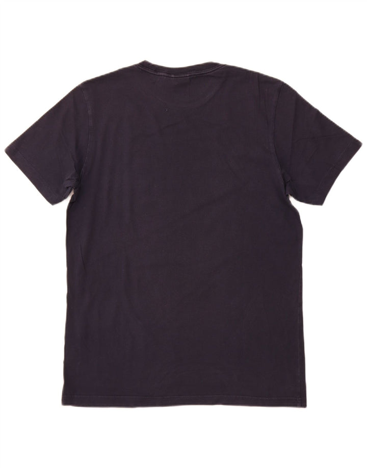 Adidas Hombre Camiseta Gráfica Top Medio Azul Marino Algodón