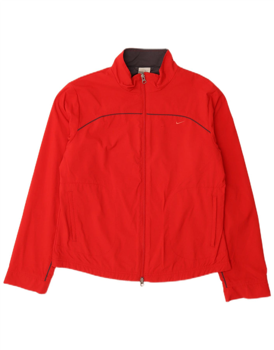NIKE Chaqueta de chándal para mujer UK 10/12 Medium Red Nylon