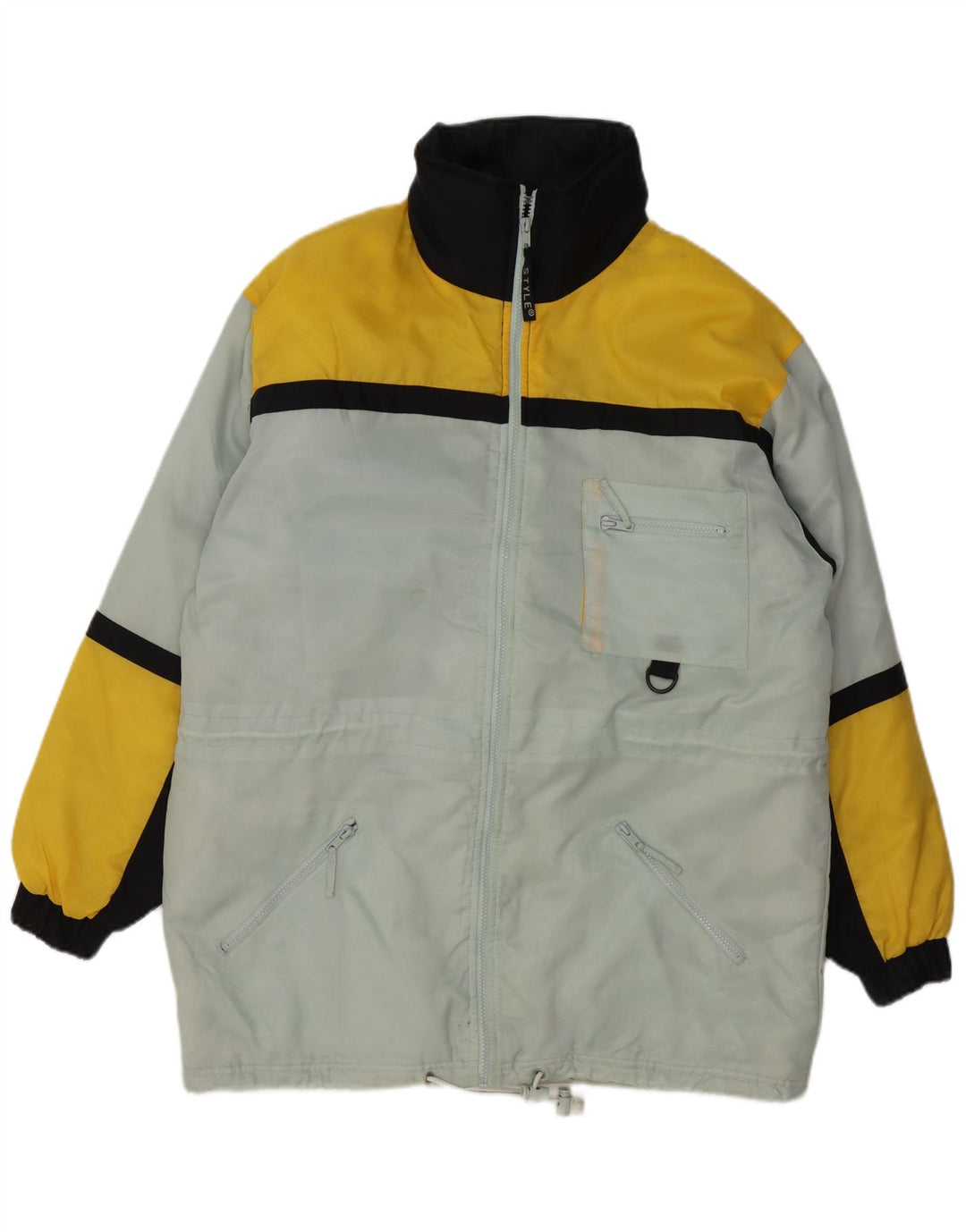 Chaqueta de esquí vintage para hombre Reino Unido 38 Poliéster color azul medio