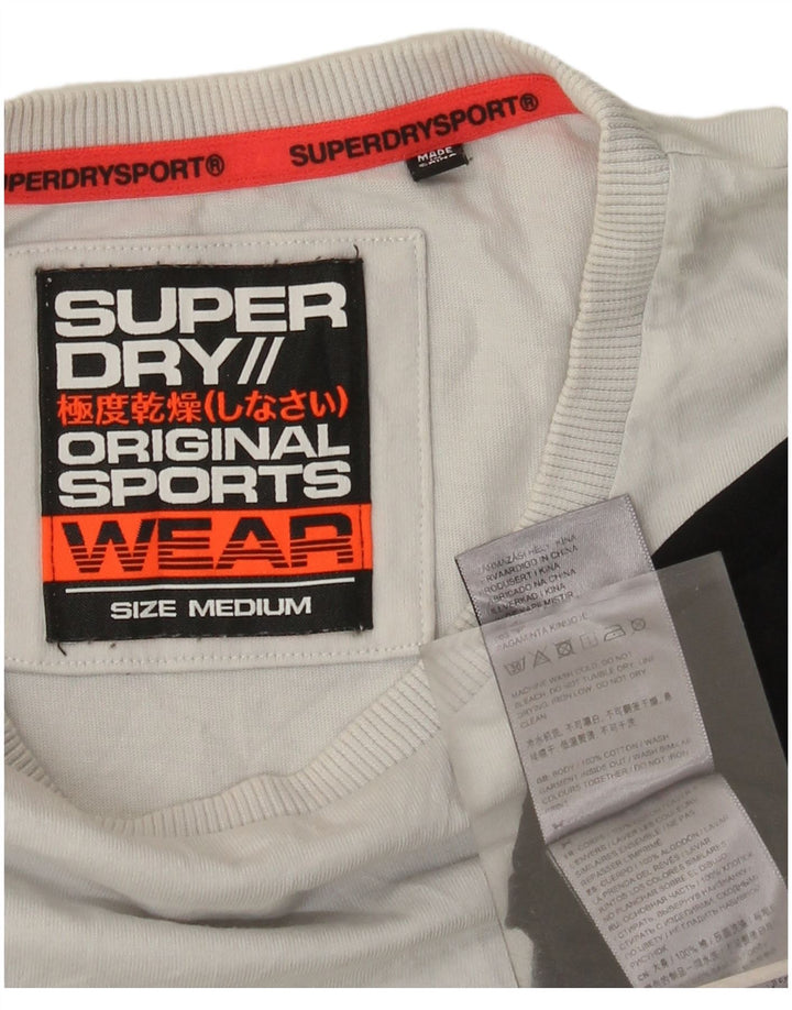 Superdry Hombre Camiseta Gráfica De Algodón Color Block Mediano Negro