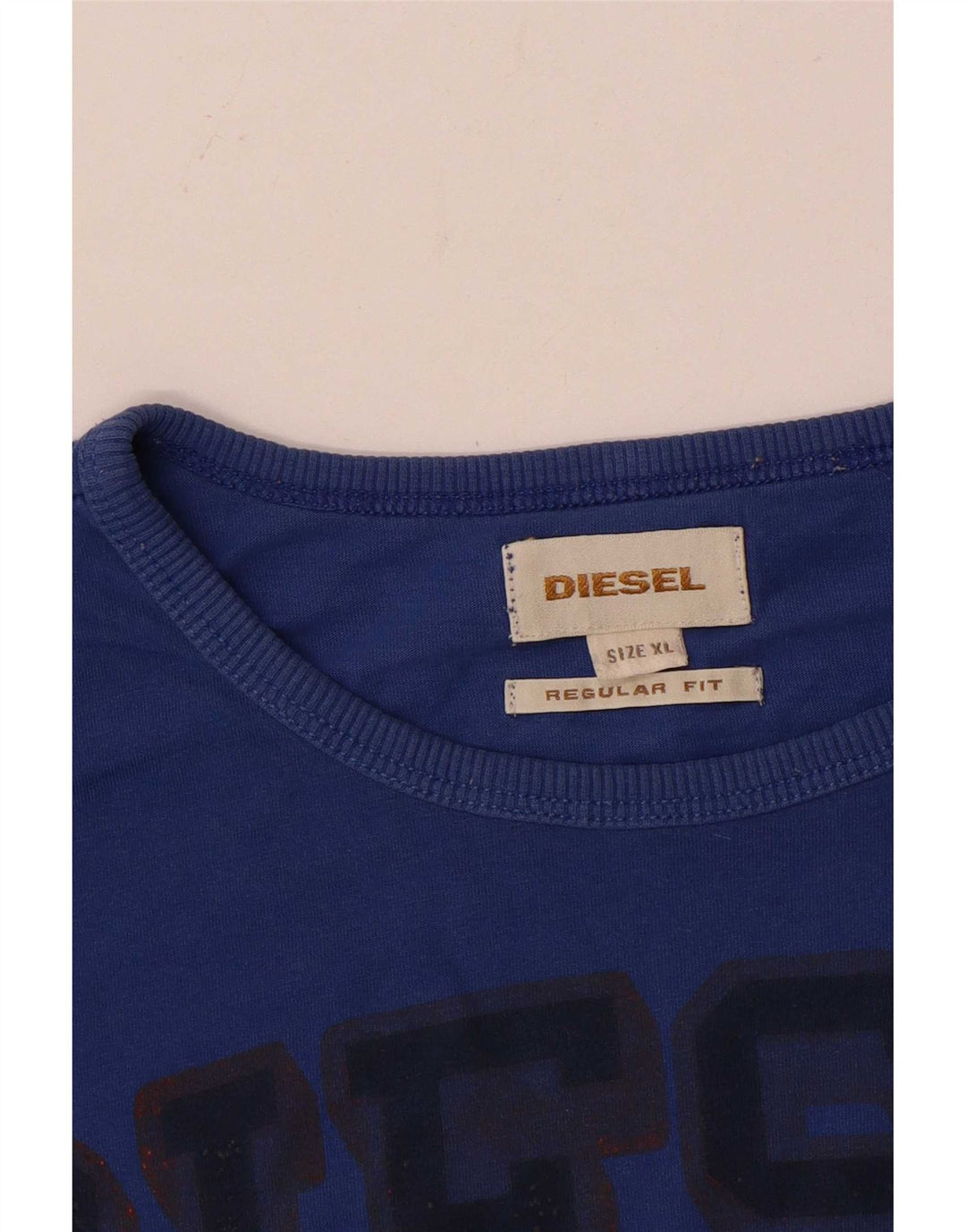 Diesel Hombre Regular Fit Graphic Camiseta Top XL Azul