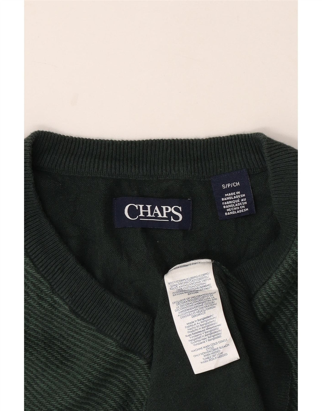 Chaps Mens Chaleco Tank Top Pequeño Algodón Verde