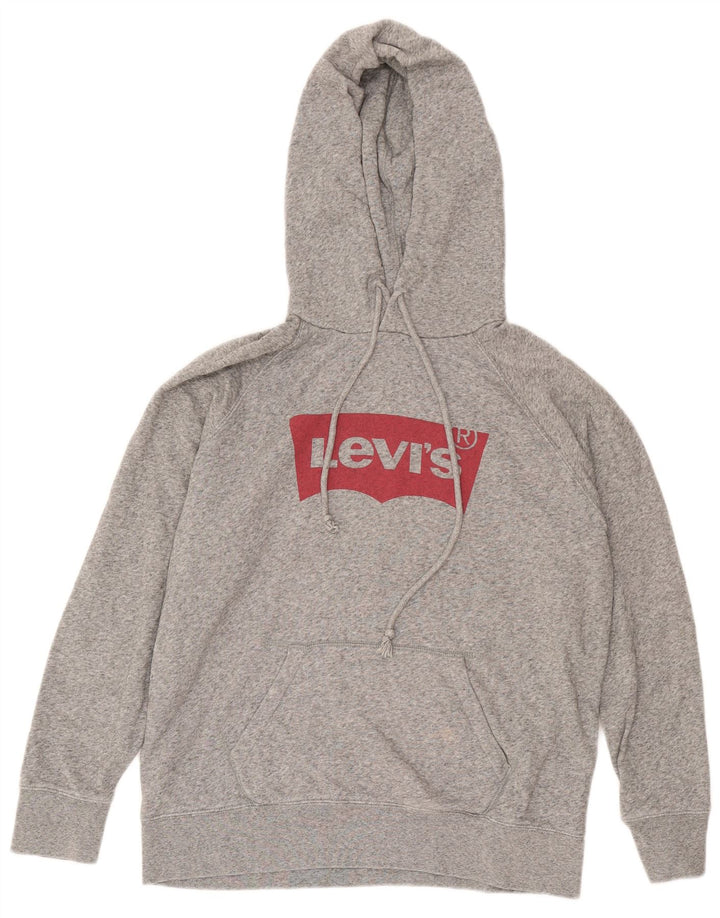 Levi's Hombre Sudadera Con Capucha Gráfica De Algodón Moteado Gris Medio