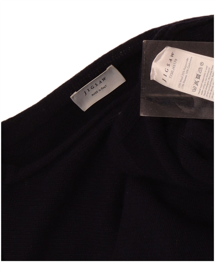 Jigsaw Poncho Jumper para Mujer Talla única Lana Azul Marino