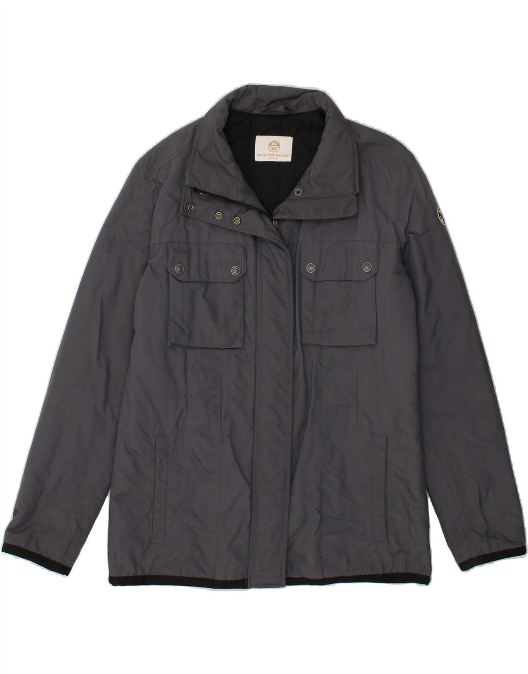 NORTH SAILS Womens Windbreaker Jacket UK 14 Medium Grey Polyamide Vintage North Sails and Second-Hand North Sails from Messina Hembry 