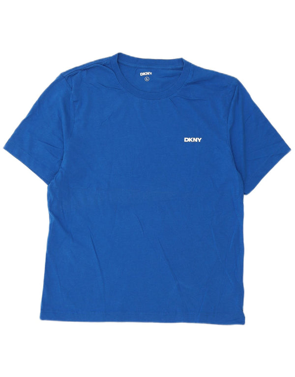 Dkny Camiseta para mujer Top UK 44 Grande Azul Algodón