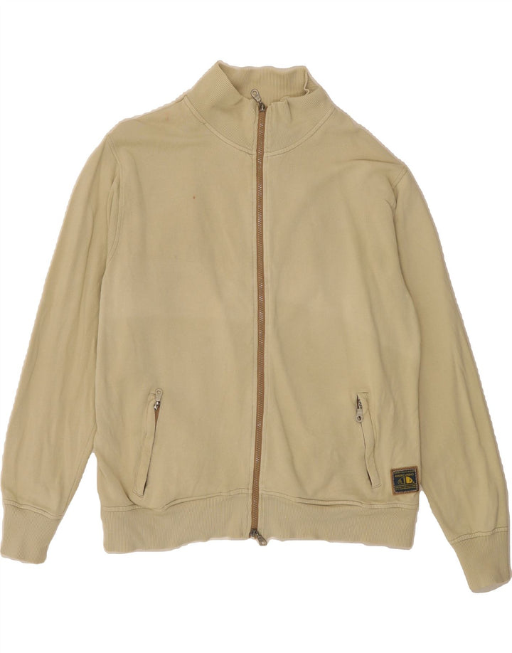 AMERICANINO Mens Graphic Tracksuit Top Jacket Large Beige Cotton Vintage Americanino and Second-Hand Americanino from Messina Hembry 