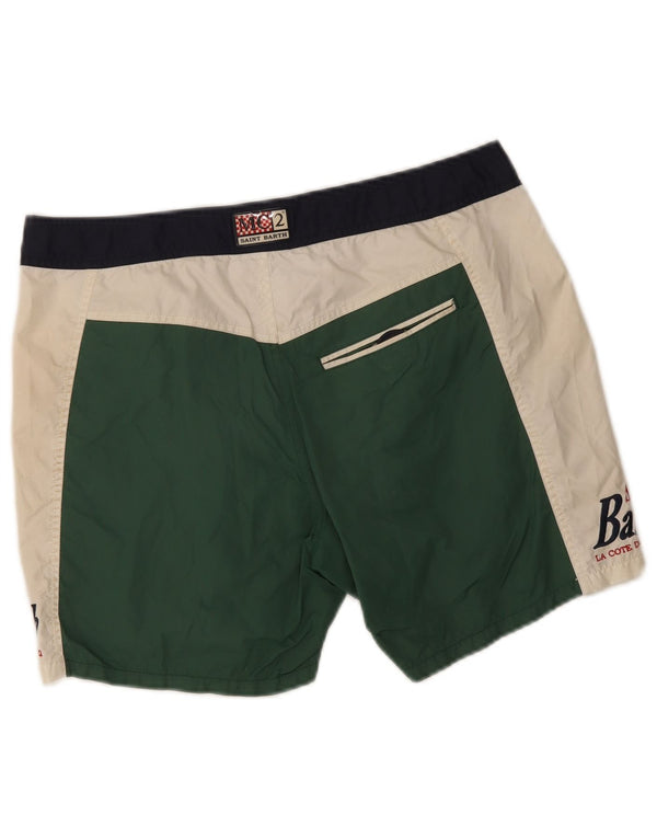 MC2 SAINT BARTH Bañador gráfico para hombre XL Verde Colorblock Nylon