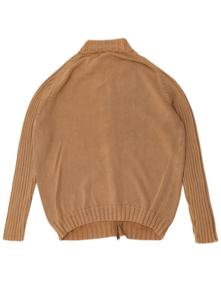 Massimo Dutti Jersey Cárdigan Hombre XL Beige Algodón