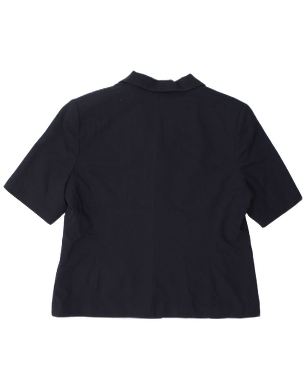 Marks & Spencer Chaqueta Blazer de Manga Corta para Mujer UK 40 XL Azul Marino