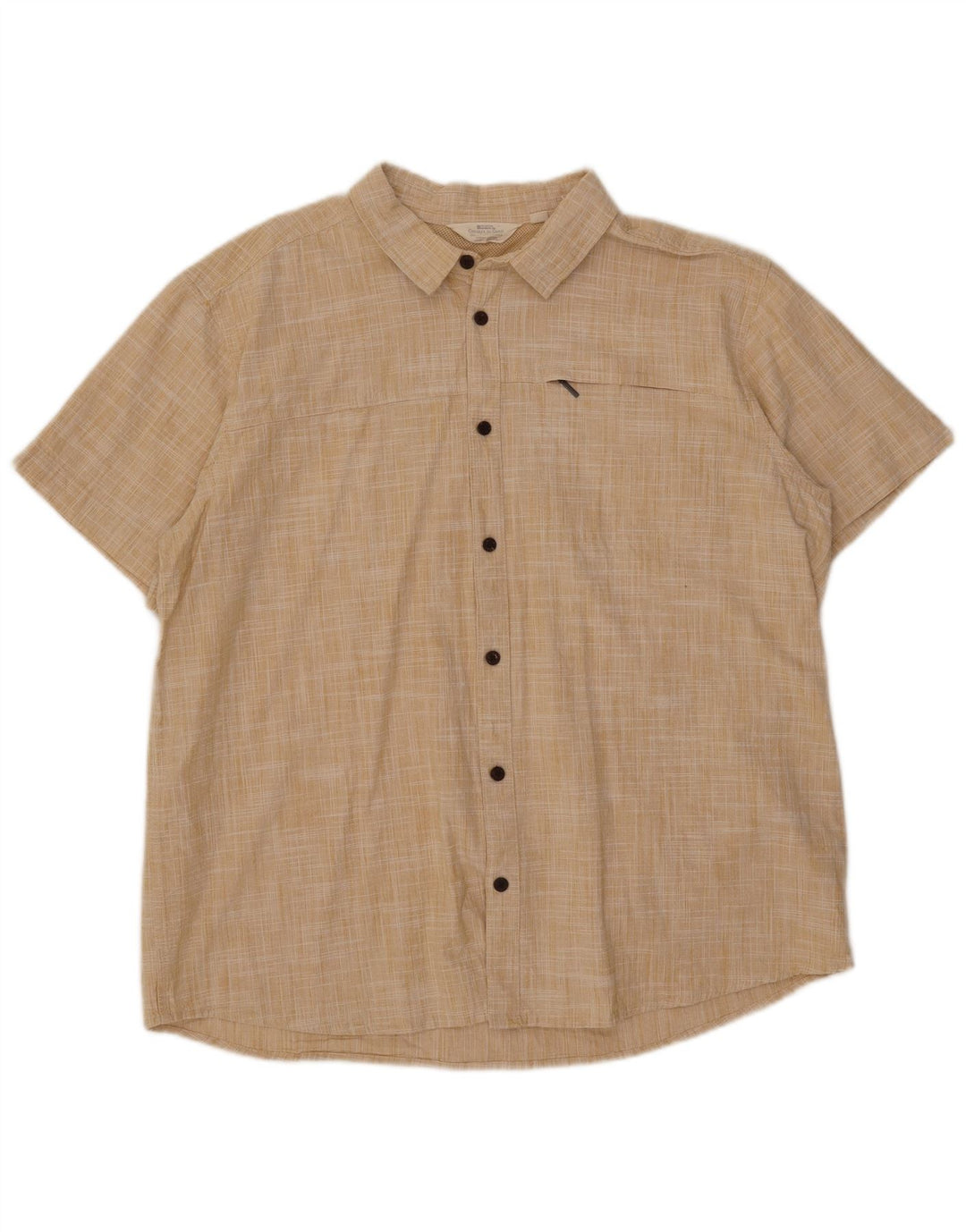 Camisa de manga corta para hombre Mountain Warehouse 2XL Algodón beige