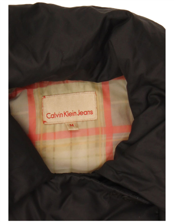 Calvin Klein Jeans Abrigo acolchado de doble botonadura para mujer UK 44 Mediano Negro