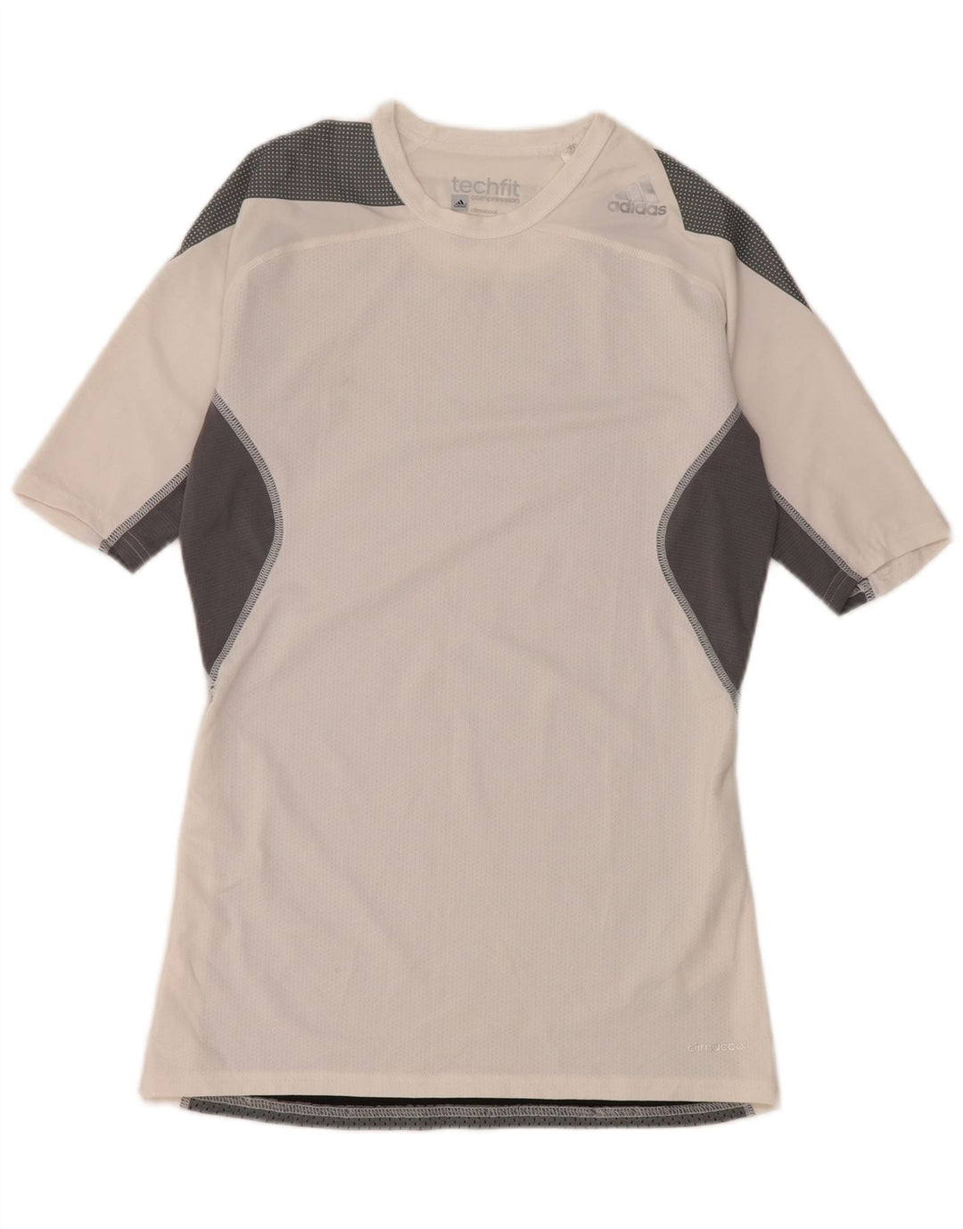 Adidas Camiseta De Compresión Gráfica Para Hombre Top Grande Blanco Colorblock