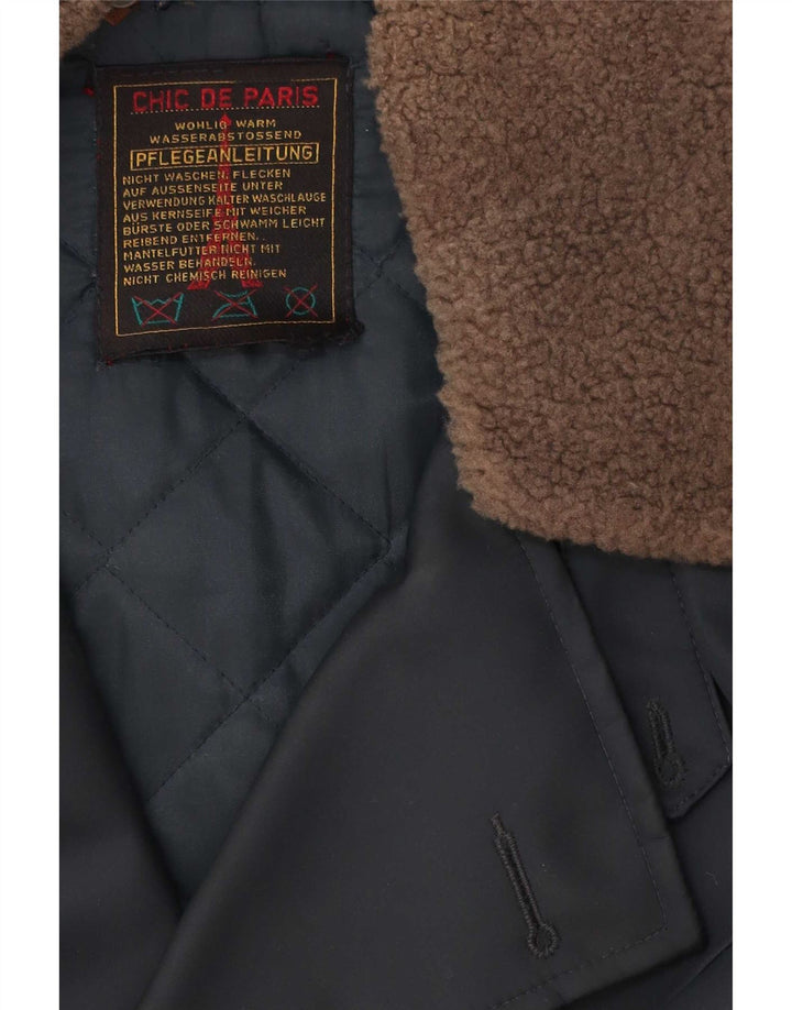 Abrigo elegante de doble botonadura para hombre UK 42 XL Azul marino