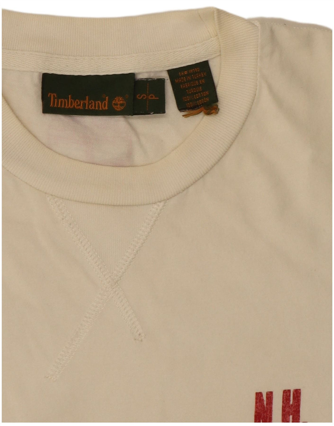 Timberland - Camiseta gráfica para hombre, talla pequeña, algodón blanco