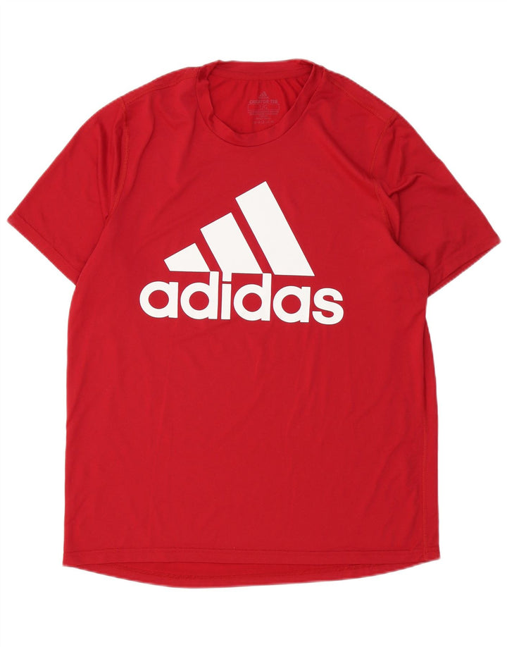 Adidas - Camiseta gráfica Aeroready para hombre, talla grande, poliéster rojo