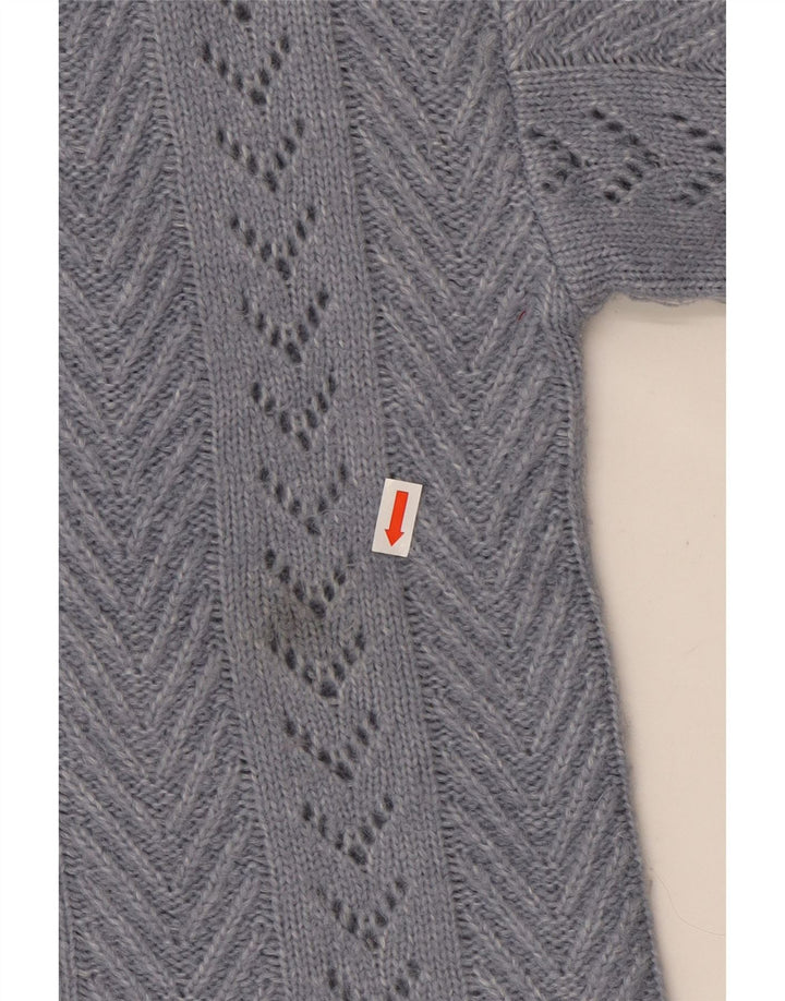 FAT FACE Suéter tipo cárdigan con capucha de gran tamaño para mujer UK 6 XS Nylon azul