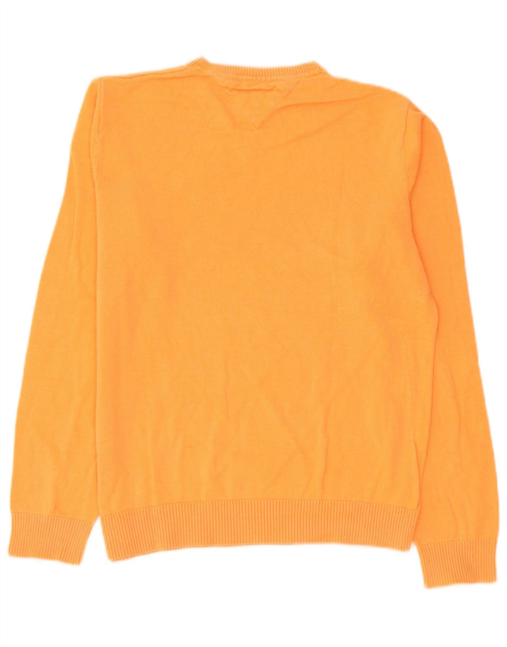 Tommy Hilfiger Jersey con Cuello en V para Hombre de algodón Naranja Medio