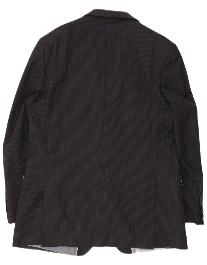 Marks & Spencer Chaqueta tipo blazer larga para hombre UK 44 XL Azul marino Rayas diplomáticas