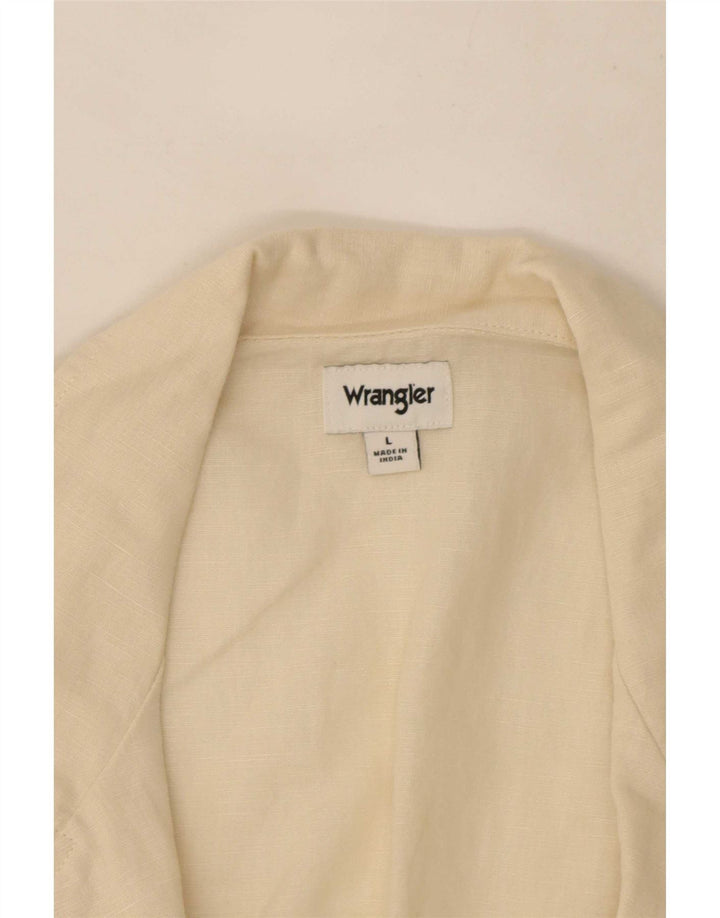Wrangler Camisa extragrande de manga corta para mujer UK 46 Large Off White