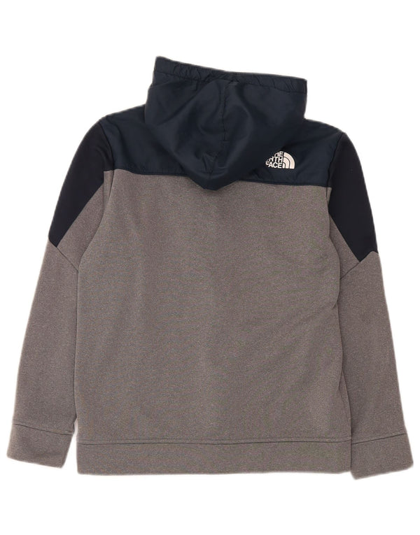 The North Face Sudadera con capucha y cremallera para niños 11-12 años Grande Gris Colorblock