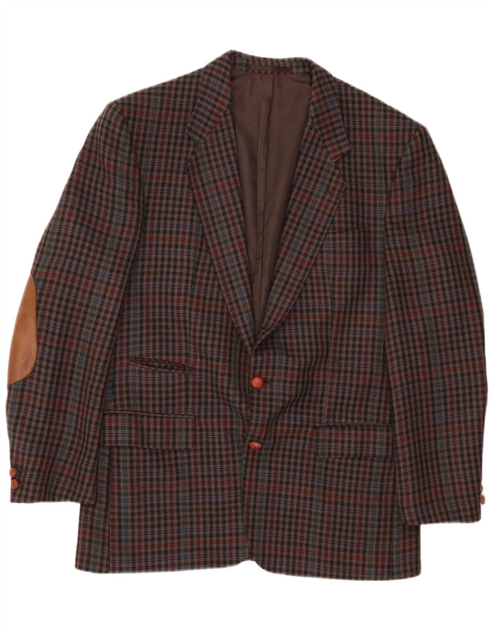 MARIO BARUTTI Chaqueta Blazer para Hombre UK 40 Grande Pata de Gallo Multicolor