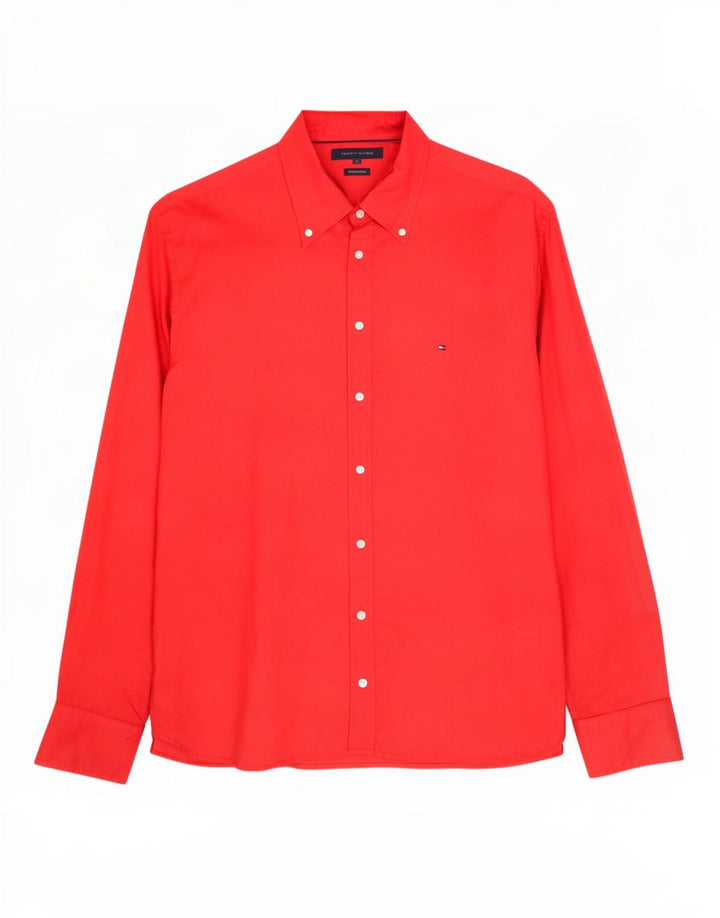 Camisa Tommy Hilfiger Hombre XL Lino Rojo