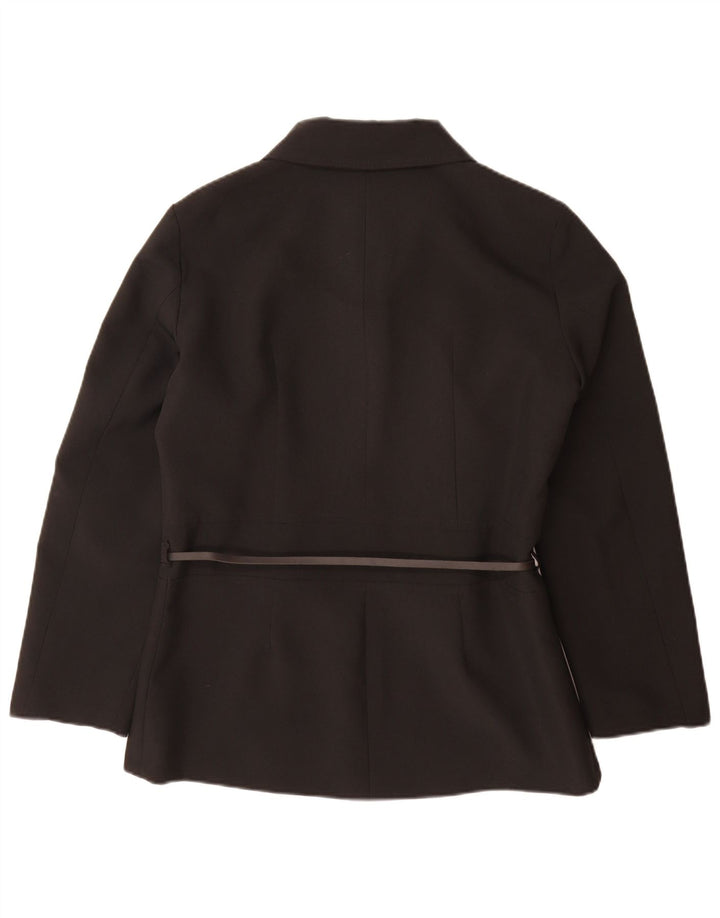 Chaqueta Blazer Vintage para Mujer IT 50 XL Poliéster Negro