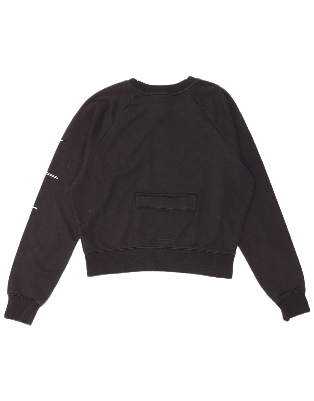 Nike Swoosh Crop Sudadera extragrande para mujer, talla 10, color negro