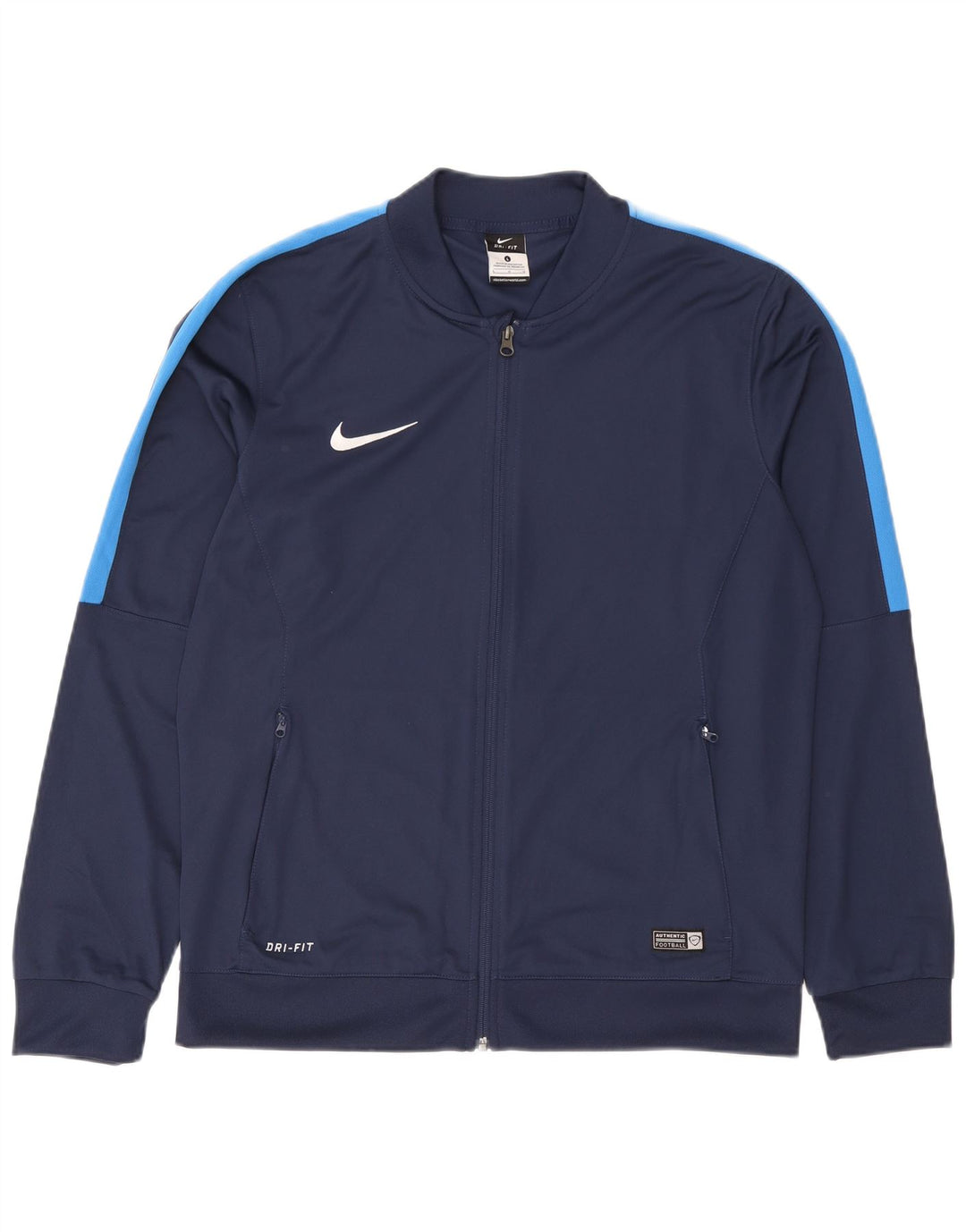 Nike Hombre Dri Fit Chándal Top Chaqueta Grande Azul Marino Colorblock