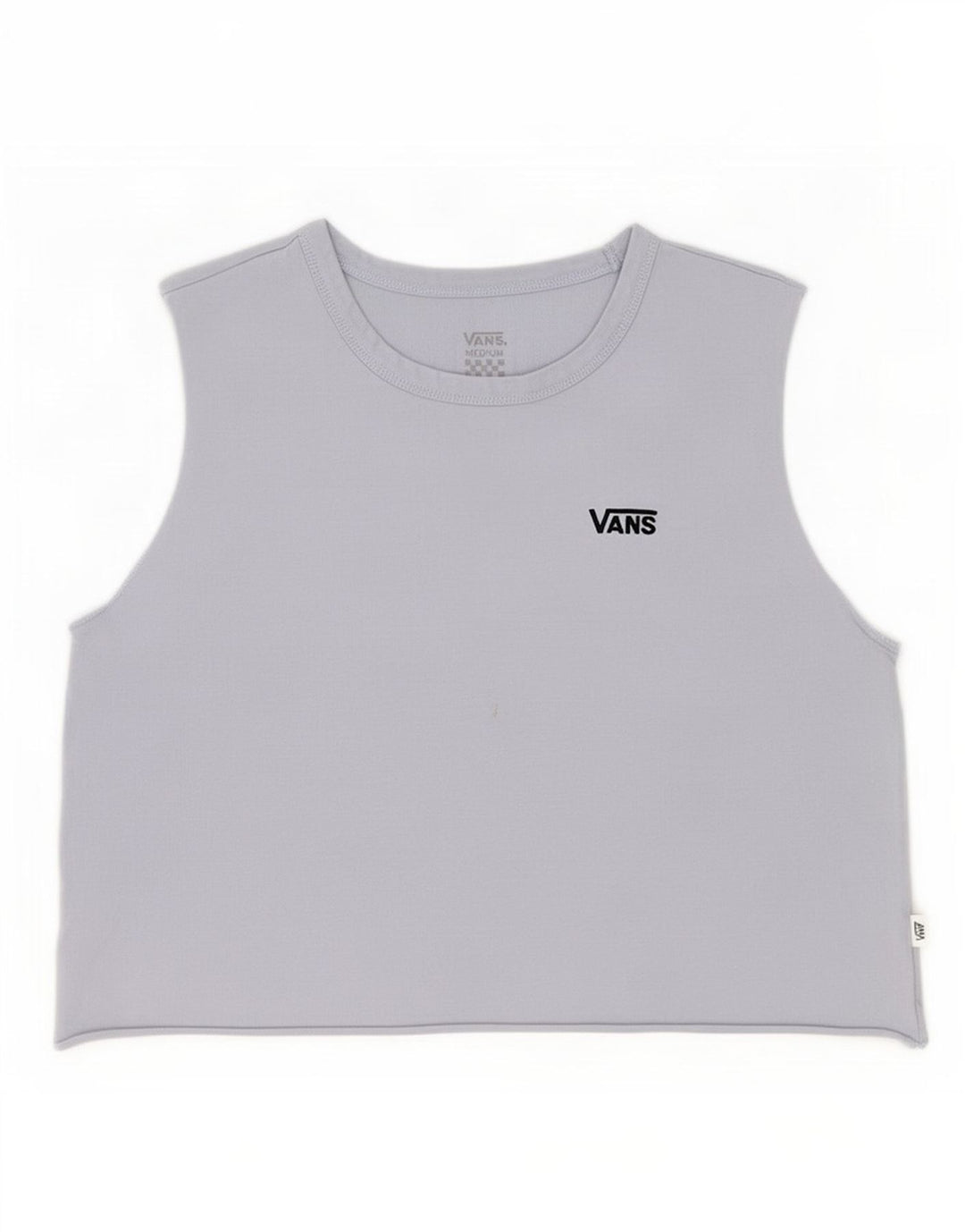 Vans Top corto sin mangas para mujer UK 12 Algodón azul medio