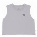 Vans Top corto sin mangas para mujer UK 12 Algodón azul medio