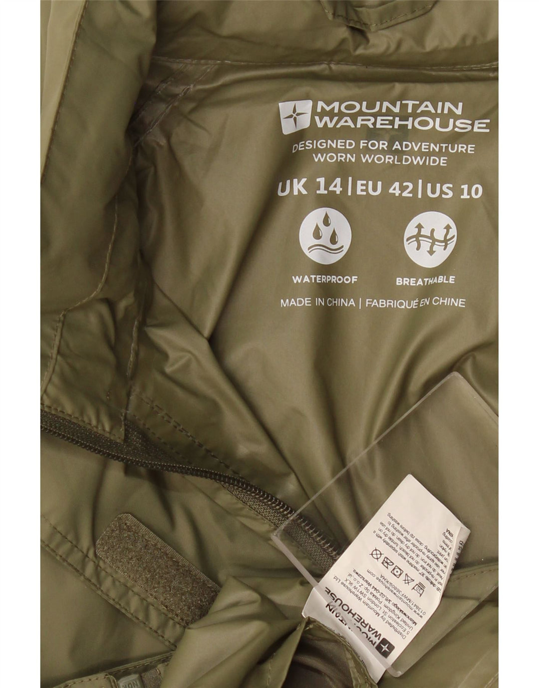 Chaqueta impermeable para mujer Mountain Warehouse UK 44 Large Caqui Nylon