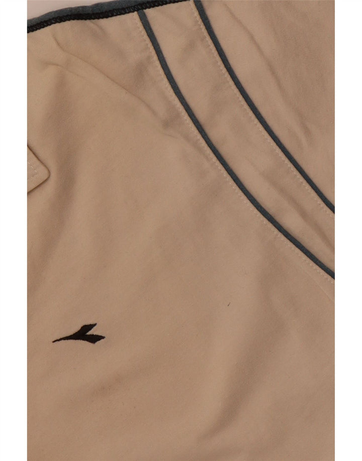 DIADORA Polo Hombre Algodón Color Block Beige Grande